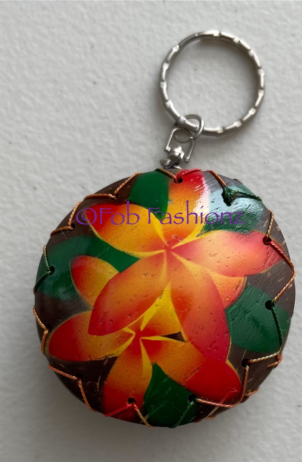 Coconut Shell Keychain