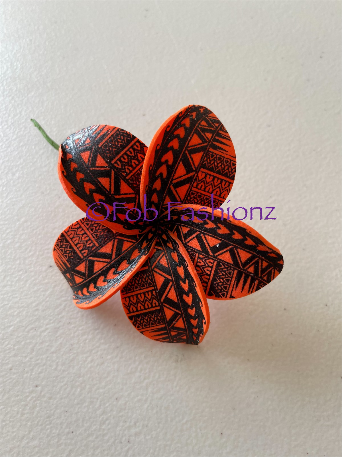 Tribal Plumeria Flower Hair Stick