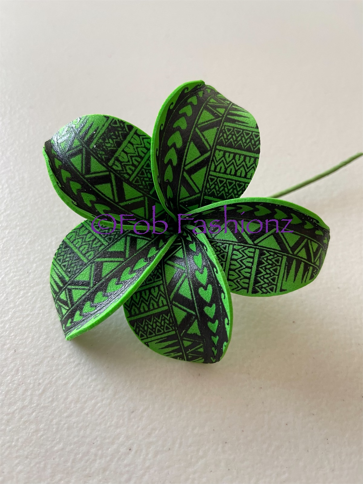 Tribal Plumeria Flower Hair Stick