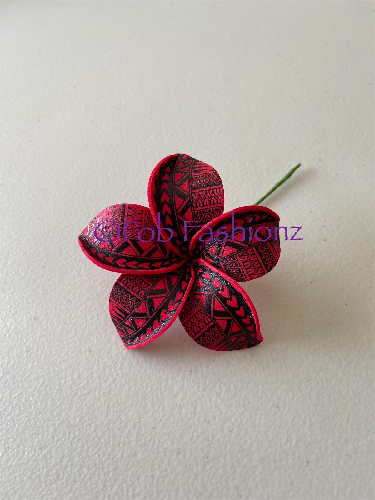 Tribal Plumeria Flower Hair Stick