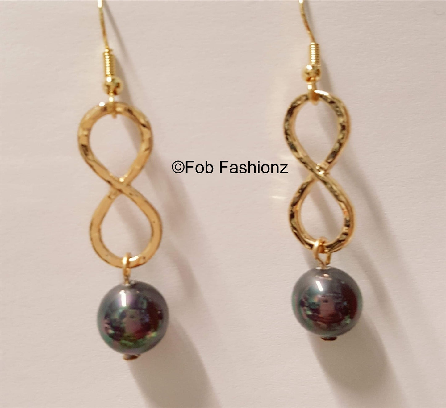 Hammered Infinity Earrings