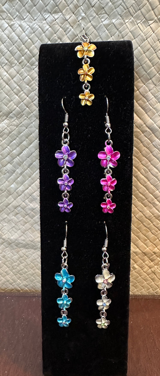 Plumeria Drop Earrings