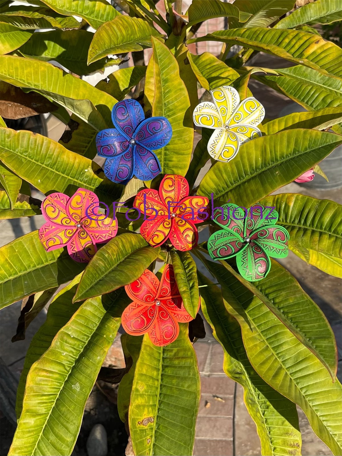 Plumeria Tribal Hair Flowers