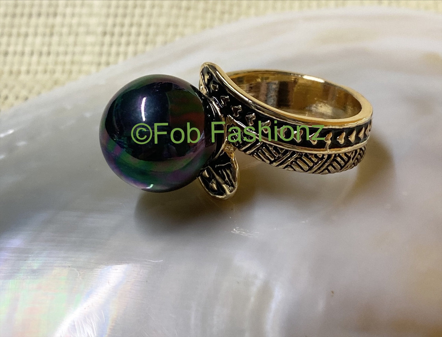 Tribal Pearl Ring