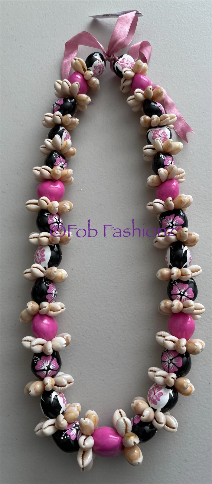 Pink Kukui Nut Necklace