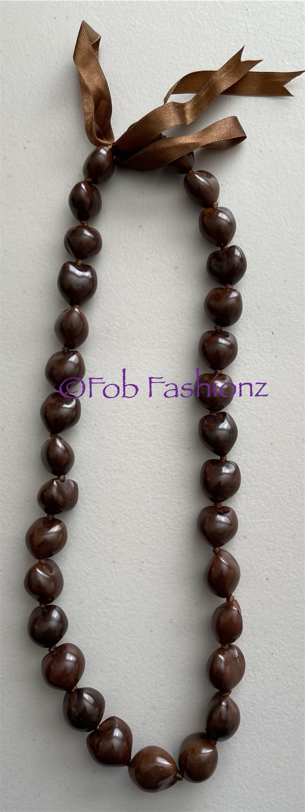 Brown Kukui Nut Necklace