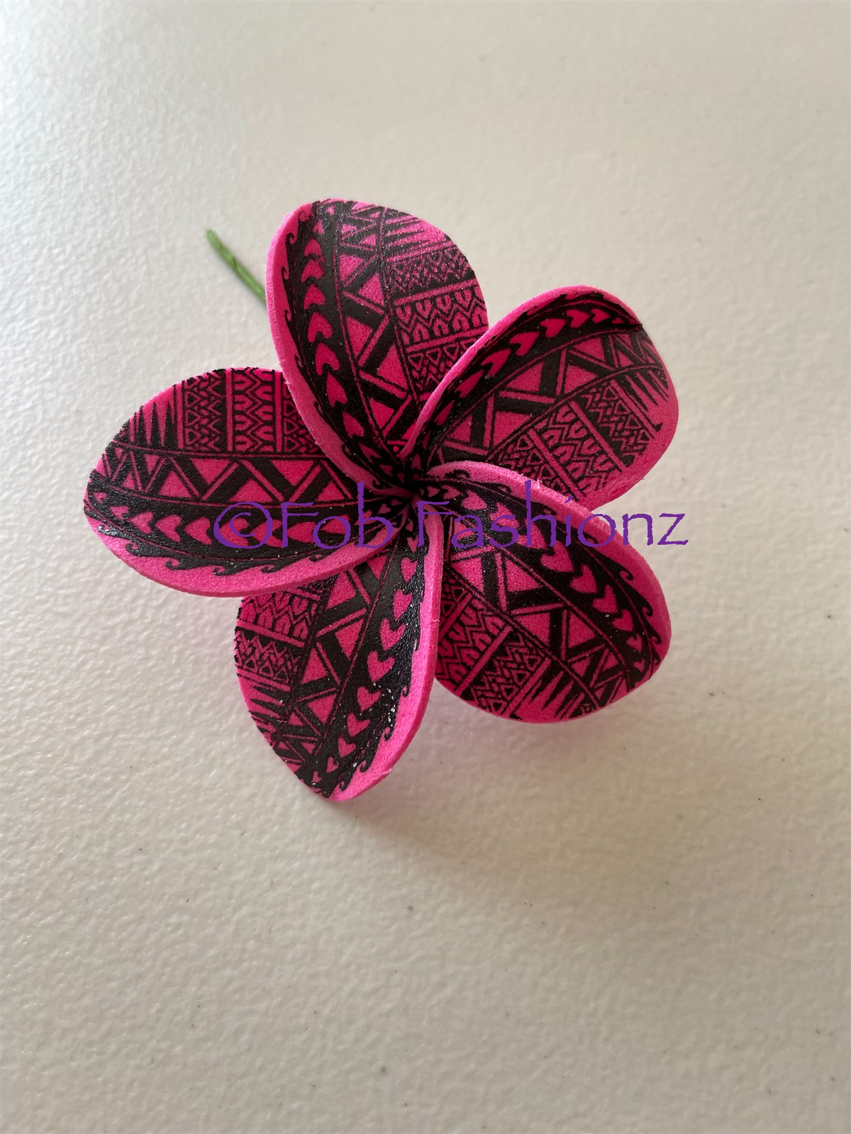 Tribal Plumeria Flower Hair Stick