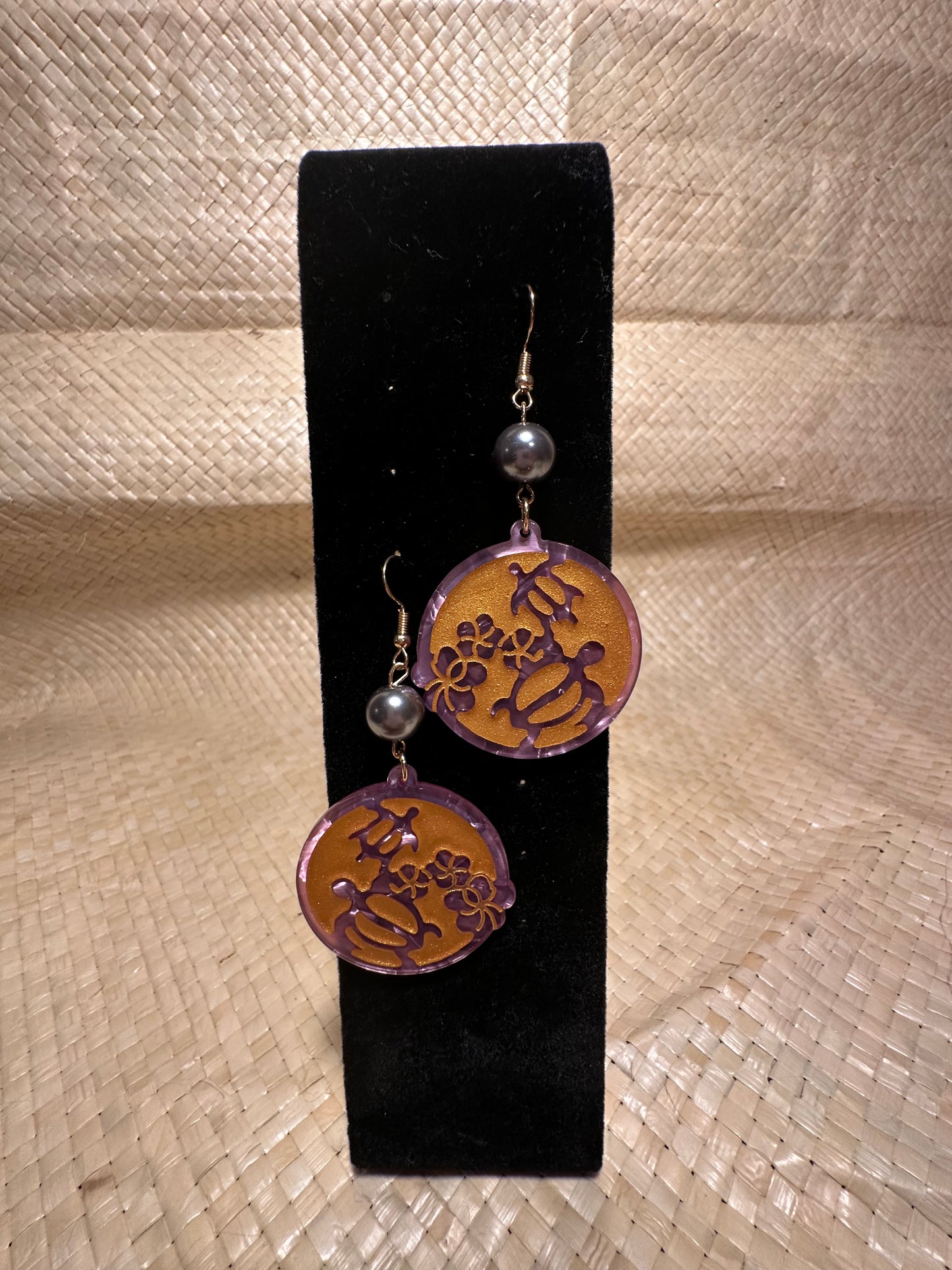 Round Turtle Earrings