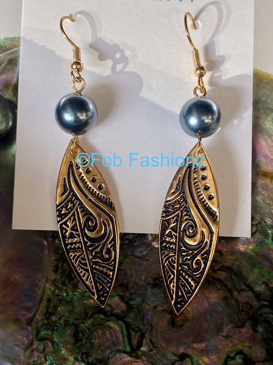 Surfboard Tribal Earrings