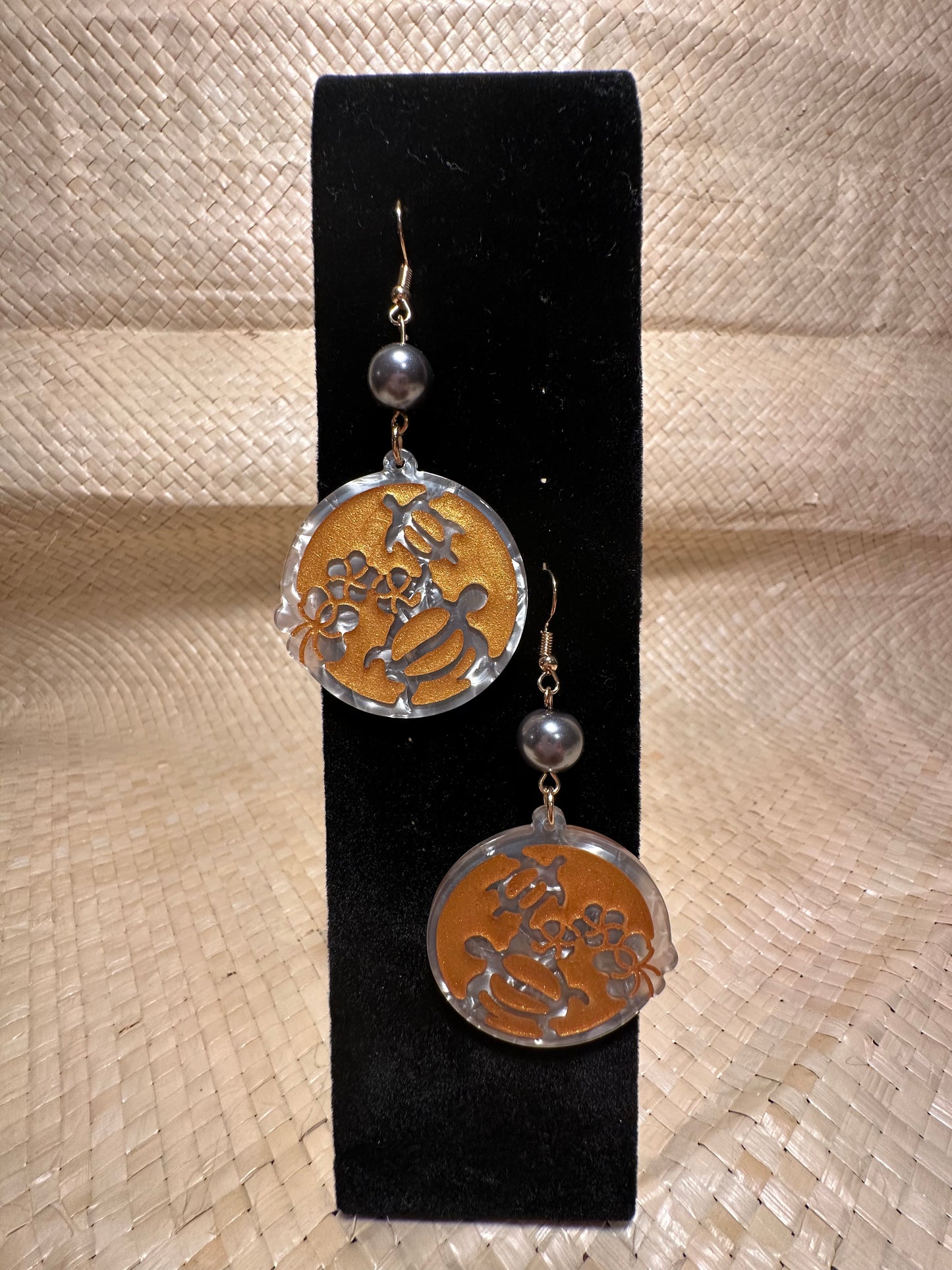 Round Turtle Earrings