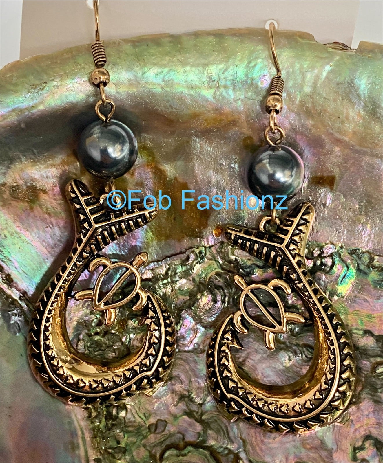 Hook Turtle Earrings