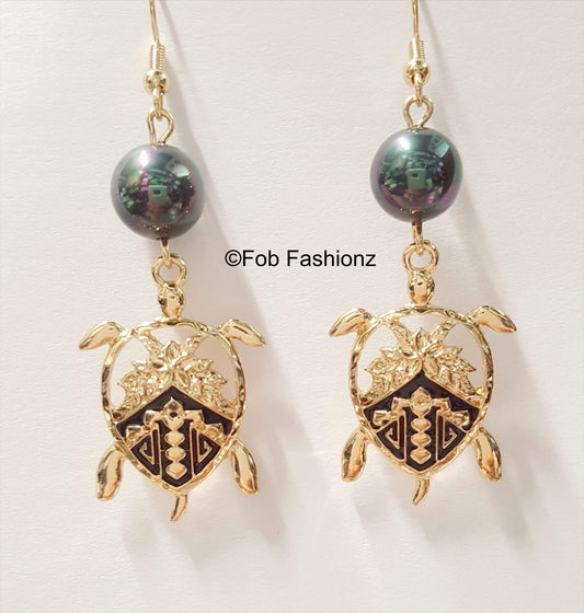 Turtle Tribal Earrings