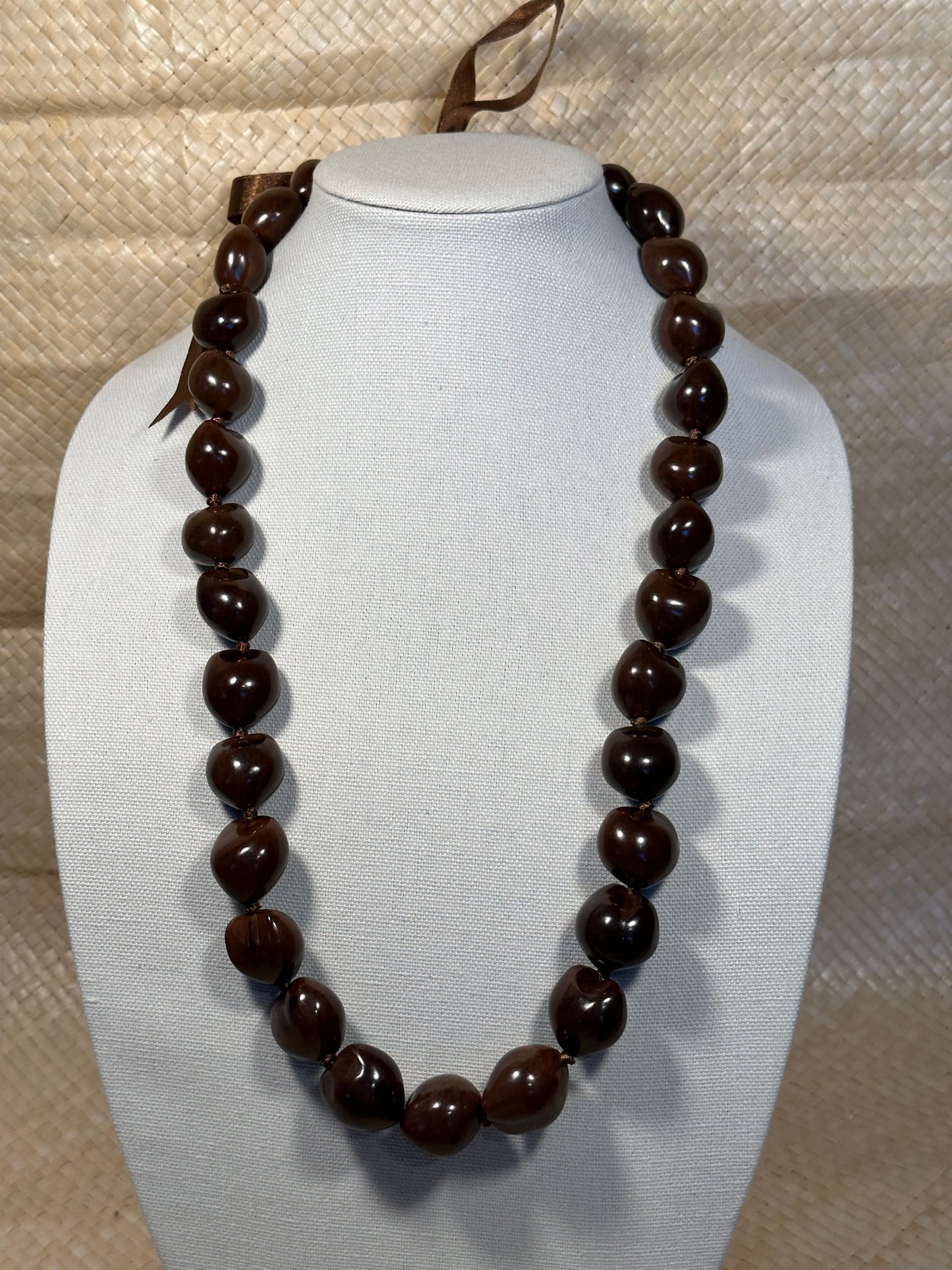 Brown Kukui Nut Necklace