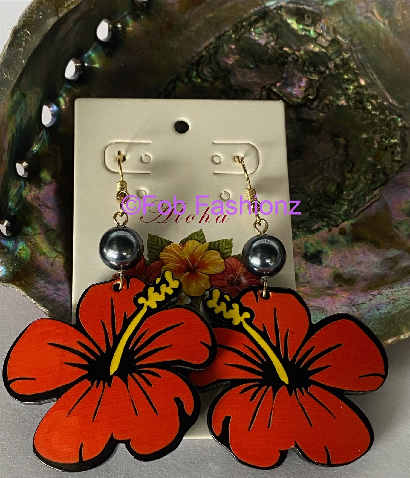 Hibiscus Earrings