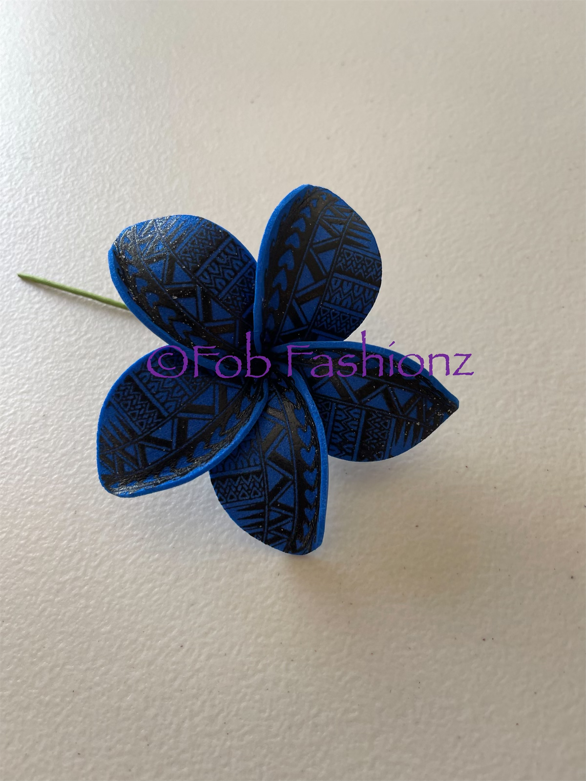 Tribal Plumeria Flower Hair Stick