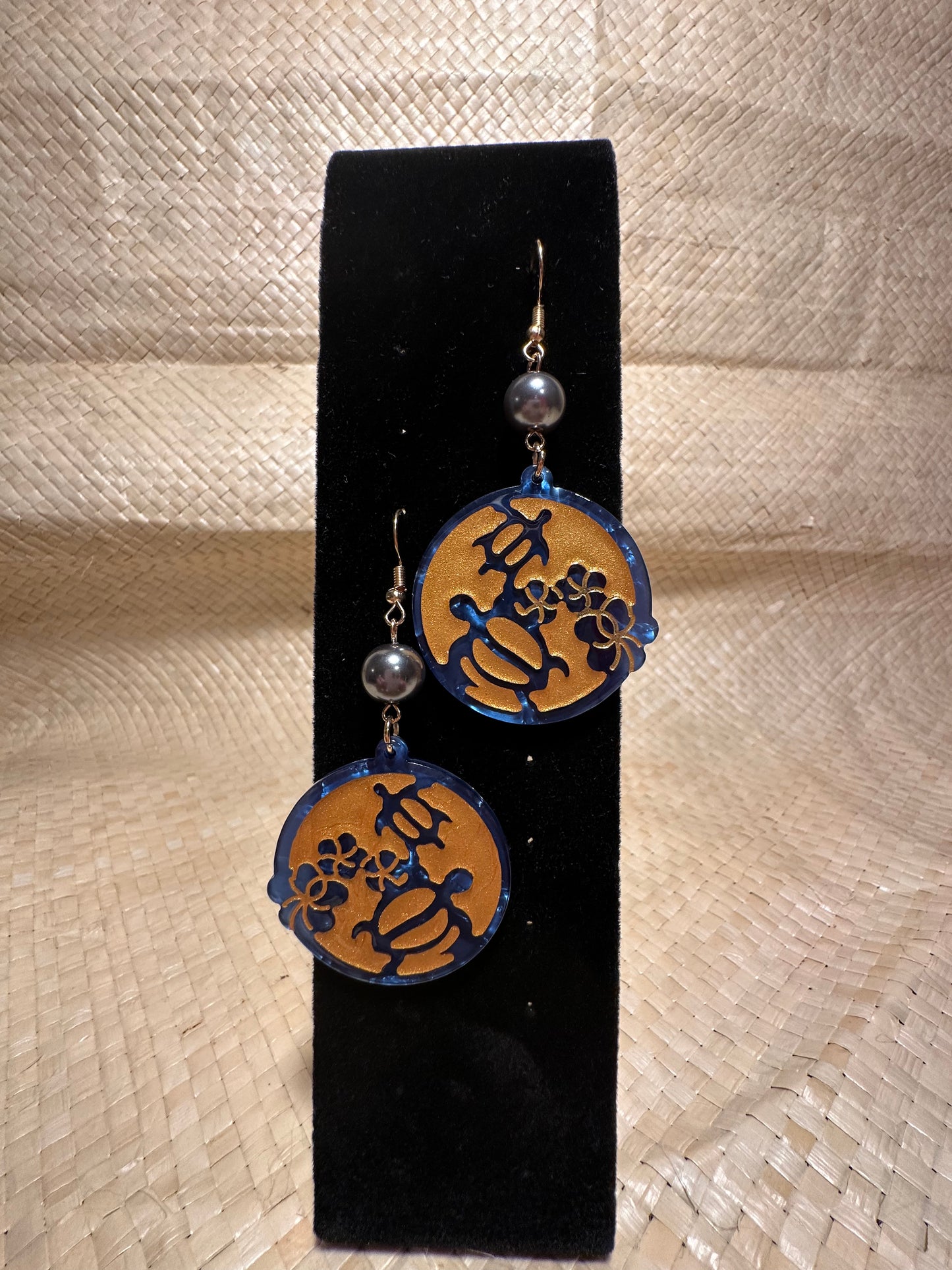 Round Turtle Earrings