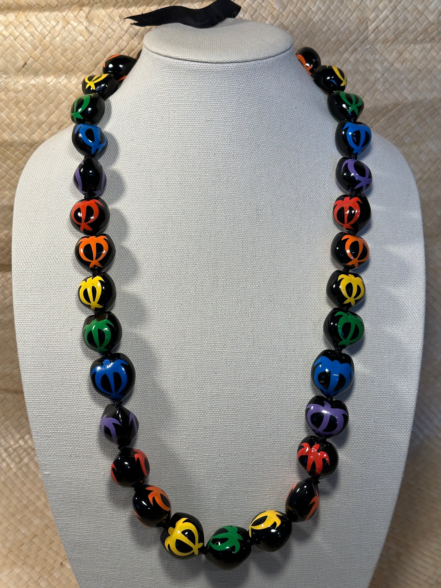 Turtle Kukui Nut Necklace Multi Colors