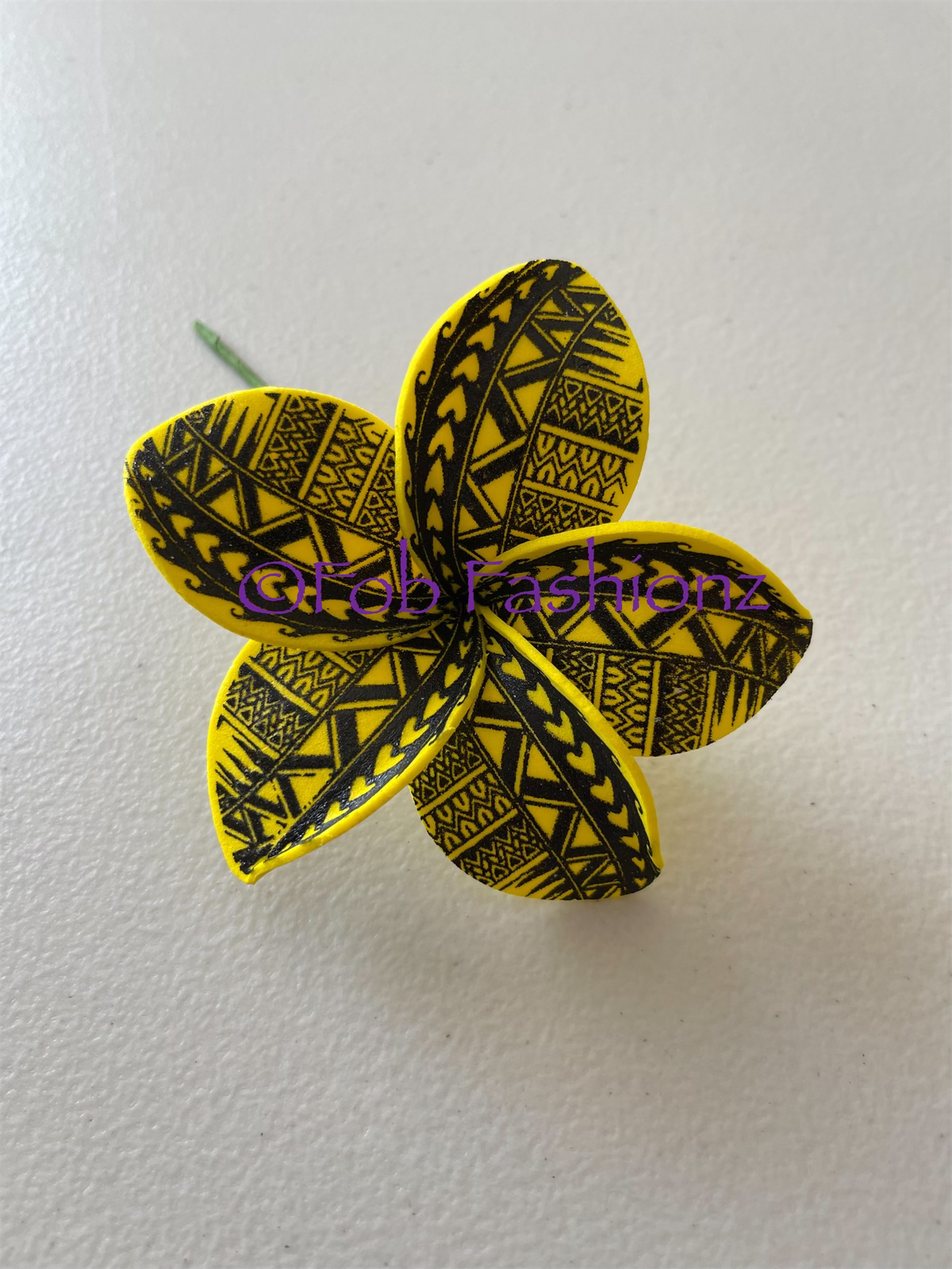 Tribal Plumeria Flower Hair Stick