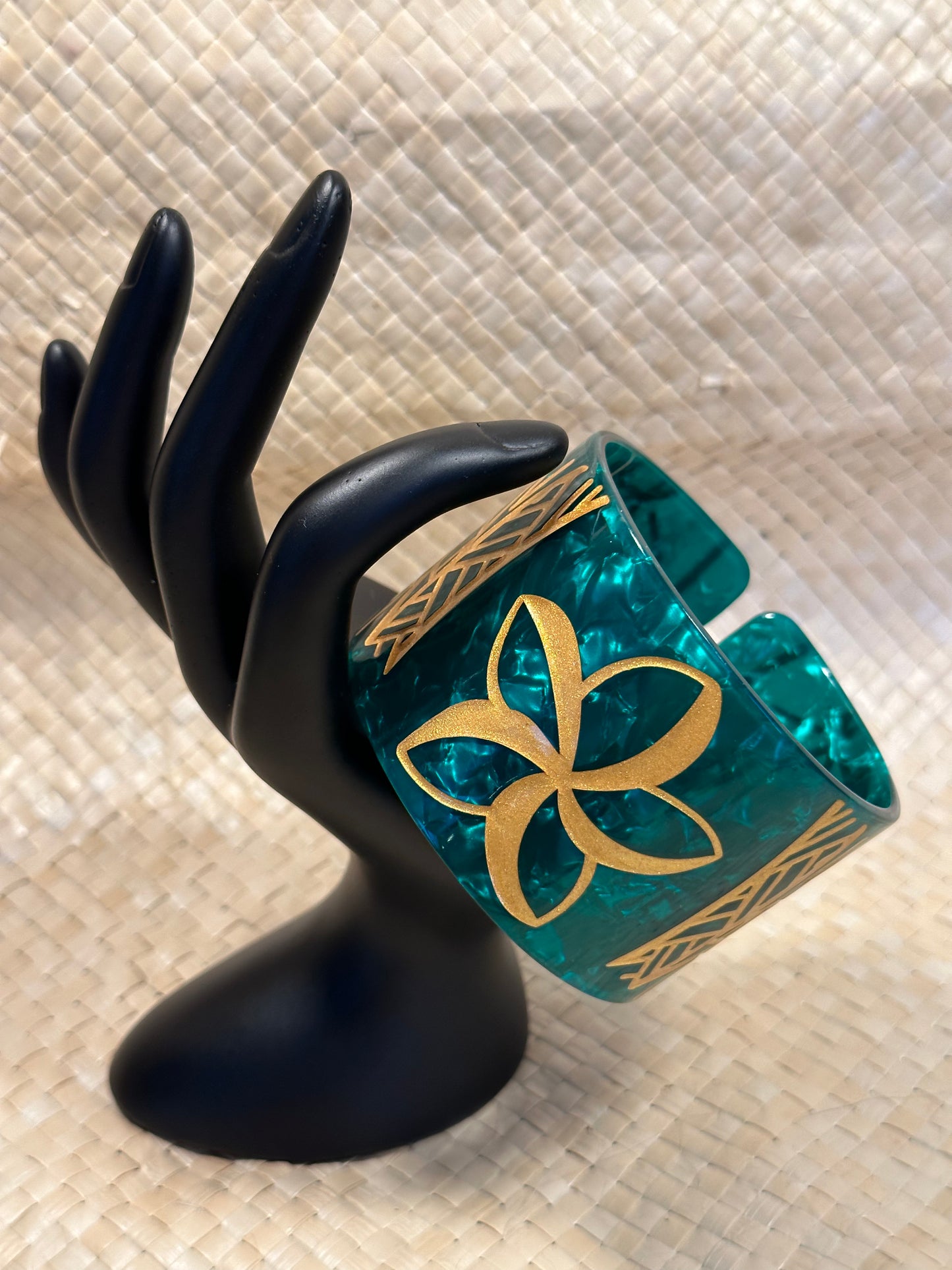 Shell Plumeria Bracelet with Tribal