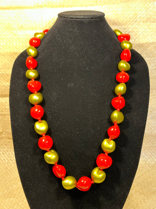 Gold/Red Kukui Necklace